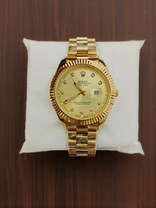 RLX-Stainless Steel-Golden Dial