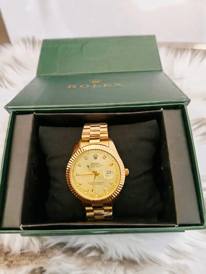 RLX-Stainless Steel-Golden Dial