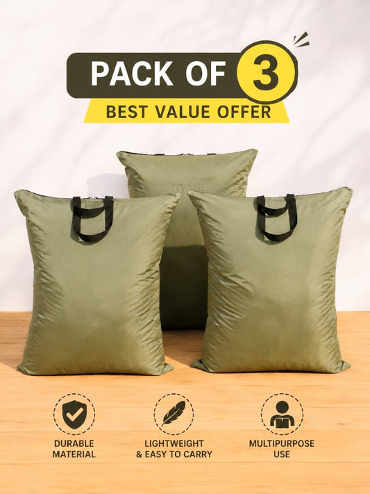 Pack of 3 Storage Bags-size 40 inches height and 29 inches width
